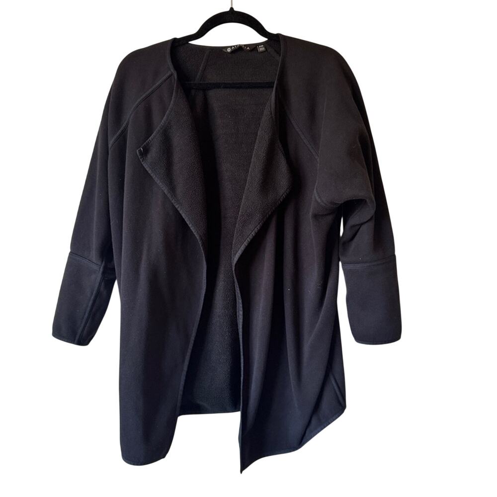 Athleta Black Open Front Cardigan Sweater Womens XXS Casual Classic Fall